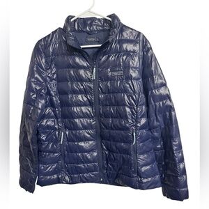 Vineyard Vines Women’s Puffer Jacket Large Navy Blue Pimaloft Water Resistant